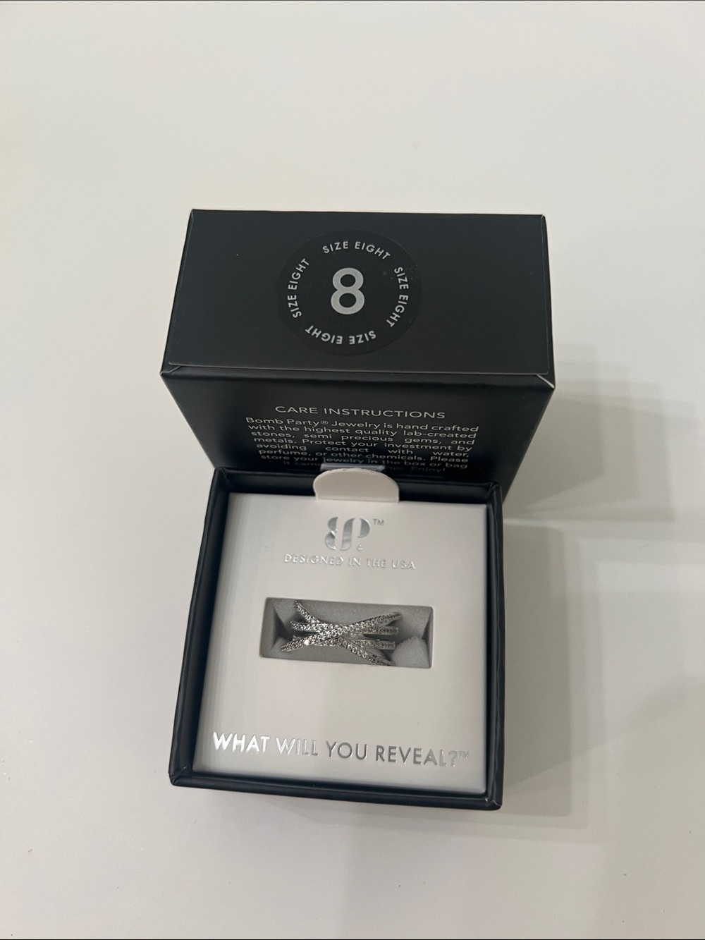 Sterling Silver Crisscross Ring in Silver by Boma